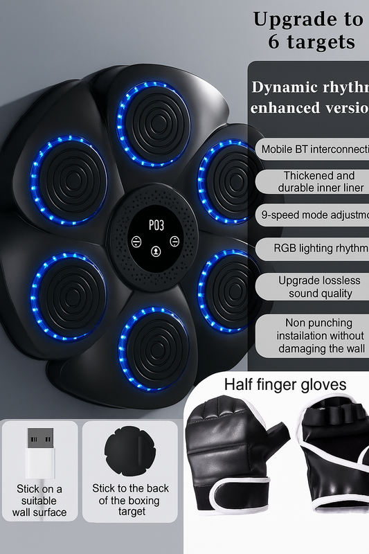 Boxing Punching Machine Arcade Style Reaction Training Game for Home