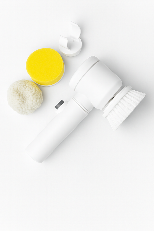 Electric Cleaning Brush 3 Head Scrubber Portable Handheld Household Tool