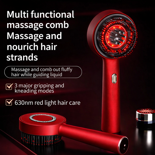 Electric Massage Comb with Red Light – USB Scalp Massager